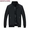 MantlConx Springカジュアルブランドメンズジャケットとコートスタンド襟ジッパー男性のアウターメンズジャケット黒人男性服210818