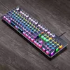 Mechanical Keyboard Mouse Combos USB Wire Punk KeyCap Gaming Keyboards Suspenderade Lyuminating Keys Vintage Style Gamers för Deskto2255635