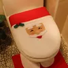 2021 Nowy 3 pc / Set Boże Narodzenie Santa Claus Łazienka Siedzenia WC pokrywa Christmas Decoration