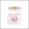 Geschenkverpackungsparty liefert festliche 9 -PCsSet 3 -Umschläge 6 Buchstabenpapiere Katzenplanet Blumen Schreiben Papierumschläge Set S6935626