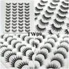 New 20 Pairs/Pack 3D Mink False Eyelashes 100% Handmade Full Strip Eye Lashes Natural Long Crisscross Eye lash Extension Fake Eyelash Makeup