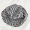 Lunadolphin Women Sun Hat Designer Wiosna Lato Unisex Black White Plaid Big Havon Sunshade Houndstooth Fisherman Basin Cap