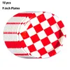 Disposable Dinnerware Lattice Racing Car Driving Tableware Red White Tablecloth Banner Paper Plates Cup Napkin Set Boy Birthday Party