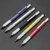 Pen Multifunctional tool slotted cross screwdriver level scale capacitance six in one metal ball