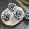 Christmas Decorations 9PCS Cute Wood Pine Cones Tree XMAS Garland Window Showcase Decor