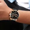 Reloj Hombres高級ブランドカレンクォーツクロノグラフ腕時計男性原因クロックステンレススチールバンド腕時計自動日付Q0524