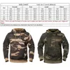 Camouflage Hoodies Men Fashion Sweatshirt Man Camo Hoody Hip Höst Vinter Militär Hoodie Herrkläder US / EUR Storlek 220402