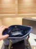 Shopping Bags Simple Versatile Solid Denim Embroidered Tortoiseshell Strap Ladies Tote Shoulder Beach designer 220301