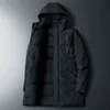 Nouveau épais vers le bas Parka manteau surdimensionné 6XL 7XL 8XL marque garder au chaud hiver hommes noir bleu rouge rembourré veste 211129