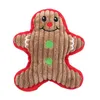 5 Kolor Hurtownie Boże Narodzenie Pies Squeak Toys Puppy Chew Zabawki Miękkie Pluszowe Doggy Playing Dźwięk dla małych średnich psów Zwierzęta Santa Claus Gingerbread Man Elk H07