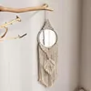 Lustra Macrame Lustro Wall Wiszące Boho Fringe Okrągły Dekoracyjny Dla Wystrój Domu Dekoracja Room Dekoracja Living Sypialnia Prezent