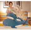 Jätte djur haj plysch leksak super mjuk stor tecknad whale docka flicka sova kudde för pojke presentdekoration 47inch 120cm dy50956