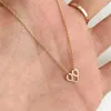 Gold Filled Love Necklaces 925 Silver Kolye Choker Handmade Pendants Colar Bohemian Collares Chocker Chain Jewelry For Women Q0531