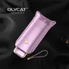 Olycat Flat Luxury Sun Paraply Anti UV Silver Pocket Mini Regn Kvinnor Travel Cool Down Summer Parasol 6K 210721