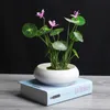 White Daffodil Ceramic Flower Pot Chinese Modern tic Plant Bowl Lotus Living Room Water Porcelain Y200709