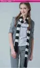 スカーフ女性のスキニーストライプパターンニットファッションアクリルロングラップスタイリッシュなスカーフ冬アクセサリー女の子の高級フーラード
