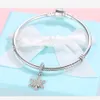 ELESHE 925 Sterling Silver Charm Snowflake Flower Pendant Beads Fit Original Charms Bracelets DIY Jewelry Christmas Gift Q0531