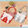 Festive Party Supplies Home & Garden 24*20Cm Christmas Sacks Large For Presents And Gifts Xmas Tree Decorations Indoor Decor Ornaments Co537