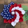 Dekoratif Çiçekler Çelenk Vatansever Çelenk Ön Kapı Süslemeleri 4 Temmuz Bağımsızlık Günü Amerikan Bayrağı ABD Garland Asılı Dekor ve