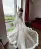 Bridal pióro macierzyństwo szaty śliski zwyczaj wykonane kobiety długie sukienki fotograficzne soot plaża urodziny impreza tiul