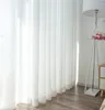 Curtain & Drapes Northern European-Style Simple Leaf Printed Linen Blend Large Print Curtains For Living Room Luxury Bedroom