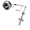 Ciondolo in zircone croce europea e americana Anello ombelico Medical ipoallergenico Accessori per gioielli piercing umani