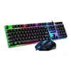 G21B USB-verdrahtete bunte LED-Hintergrundbeleuchtung 104 Tasten Mechanische Tastatur-Maus-Set für Gaming-Laptop-Computer-PC