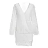 AYUALIN sexy rückenfreies Strand-Schwimmkleid Sommerkleider weißes Spitzenkleid Damen Tunika Robe Vintage Vneck Boho Vestidos Plus Size 22861161