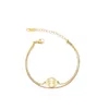 Beautiful Chain Lucky Golden Bracelet Hi Character Titanium Steel Jewelry Chinese Style Xiaofu Brand Link Ins Snake Bone Double-layer Bracelet