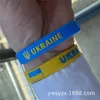 2022 Wsparcie Ukrainy nadgarstki Silikonowe gumowe bransoletki bransoletki Ukraińskie Flagi I Stand with Ukrainian Yellow Blue Sports EL1870065