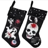 Party Halloween Strumpf Skelett Muster Druck Socke Kamin Anhänger Horror Geist Tasche Festival Partys Liefert Geschenk für Freund