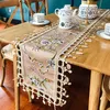 European table runner Pastoral garden cloth runners modern pendant piano cover romantic embroidery covers 210709