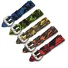 Cinturino per orologio in gomma siliconica colorata mimetica di alta qualità per accessori per bracciale sportivo nero blu 20mm 22mm 24mm H0915