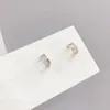 Ünlü Marka Klasik S925 Silver Love Stud Küpe Seti Burgu Zirkon Küpe Kadınlar İçin Erkek Çiftler Güzel Jewlery Toptan