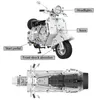 ERBO 402 stücke Stadt High-tech Pedal Motorrad Motorrad Modell Baustein DIY Lokomotive Ziegel Spielzeug Geschenke Für Kinder jungen