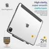 Stands Mocha iPad Pro 11 inch Case 2021, (3rd, 2nd Generation) Ultra Thin Matte Clear Case with Pencil Holder + Tri-fold Stand Cover, Lightweight