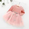 Baby tjejer höst vinter klänning långärmad tutu klänningar födelsedag prinsessan vestidos kostym baby barn dagliga kläder infantil 24m 211027