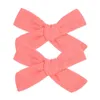 Kids Girls Bowknot Hairpins Baby Girl Hair Bows Hair Clips Candy Color Hair Accessories Makaron Children's Cute Barrettes 2pcs/Bag G22403