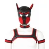 Nxy sm sexo adulto brinquedo festa de halloween máscaras filhote de cachorro capa cão máscara bdsm couro fantasia kit bondage jogo fetiche cosplay brinquedos para casais1220