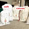 Sacs de Noël par sublimation Blanc Blanc Sacs de Père Noël Cadeau Décorations de Noël Sac en toile Sac de Père Noël Sac de fête du Père Noël Sacs de fête Jouet familial par avion A12