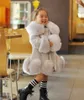 Winter Jacket Kids Girl Parkas Cute Warm Wedding Faux Fur Coat For Girls Children Winter Clothes Soft Party Baby Girl Coats 210911