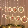 LED Christmas String Lights Garland Curtain Lamps Santa Claus Tree Indoor Chandelier New Year Home Party Decor Light