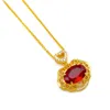 Traditional Padlock Pendant Chain 18k Yellow Gold Filled Classic Women Charm Jewelry Gift Female Accessories Luxury
