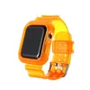 Fodral + Band för Apple Watch Band 44mm 42mm 40mm38mm Smart Tillbehör Mjukt silikon Transparent armband Iwatch 5 4 3 SE 6