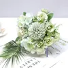 Couronnes de fleurs décoratives Style Ins, Bouquet de mariage nordique, Bouquets de mariée, Roses artificielles en soie, hortensia, décoration de maison, ornements