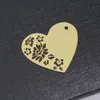 Beadsnice 14k Coração cheio de ouro liso estampagem pingente de pingente de jóias descobertas