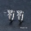 New Fashion Butterfly Crystal Statement Stud Earrings For Women AAA Cubic Zirconia Earring 2024 Trend Wedding Party Jewelry Gifts