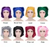 Bonnet de bain en Satin pour femmes, couleur unie, bonnet de nuit, élastique, large bande, chapeau de soins capillaires