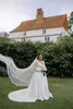 Proste sukienki ślubne w dużych rozmiarach Sheer De Deep V Neck Bridal Sukni