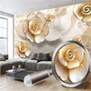 Custom 3D, 5D, 8D, 16D HD Muurschildering Wallpaper Exquisite Bloemen Interieur Interieur Woonkamer Slaapkamer Modern Schilderij Wallpapers